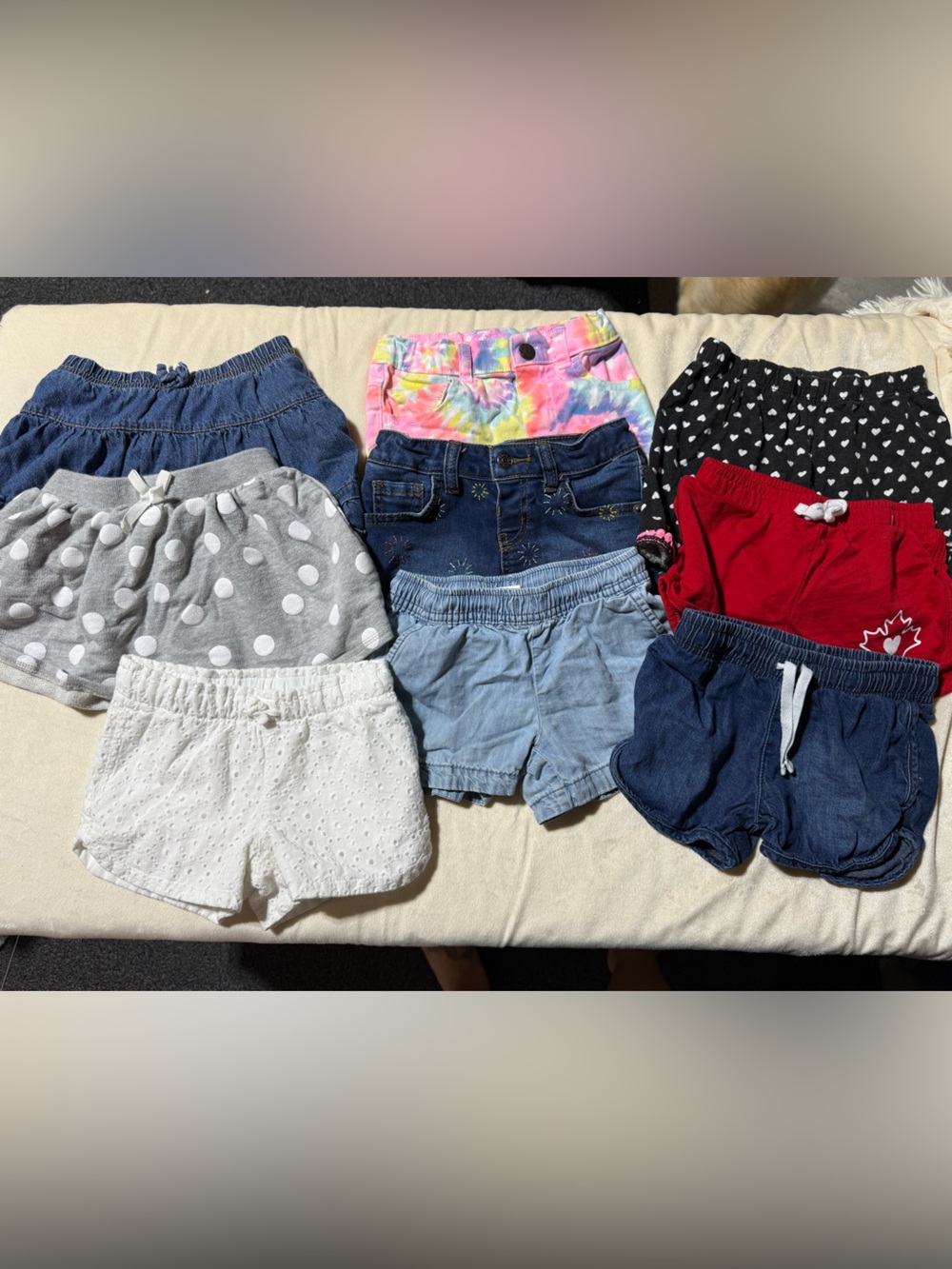 Lot of 9 shorts/skirts girls 4t